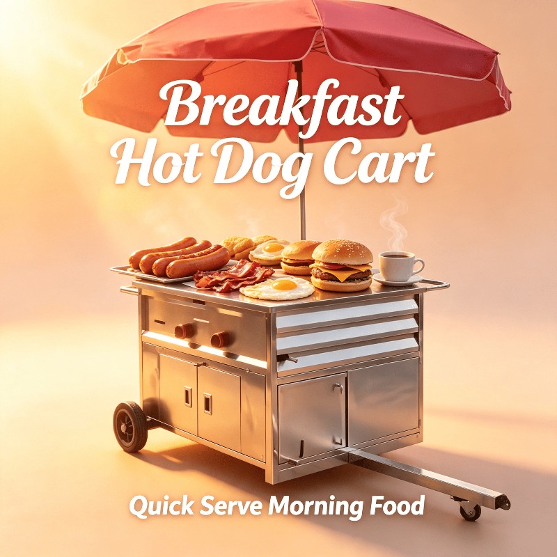 Snacks Food Stall - Chariot de vente ambulante compact et