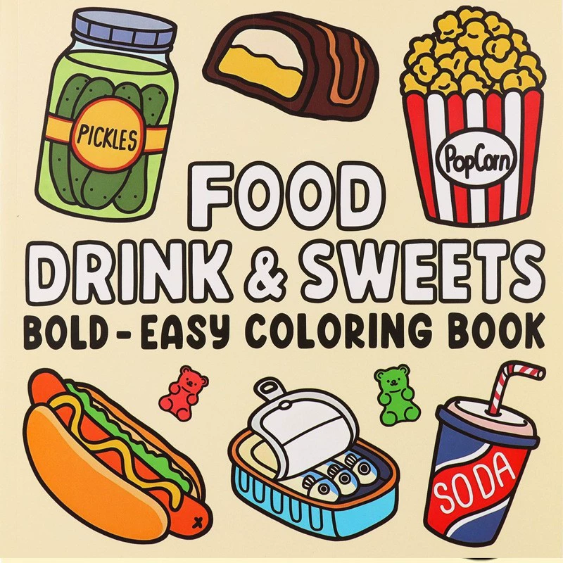Food Snacks Coloring Book - Livre de coloriage pour adultes et