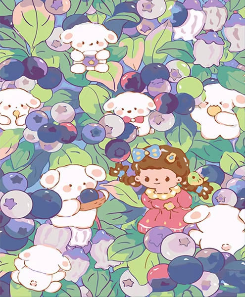 Fruit Roll Up - Peinture Diamant DIY Style Kawaii, Thème