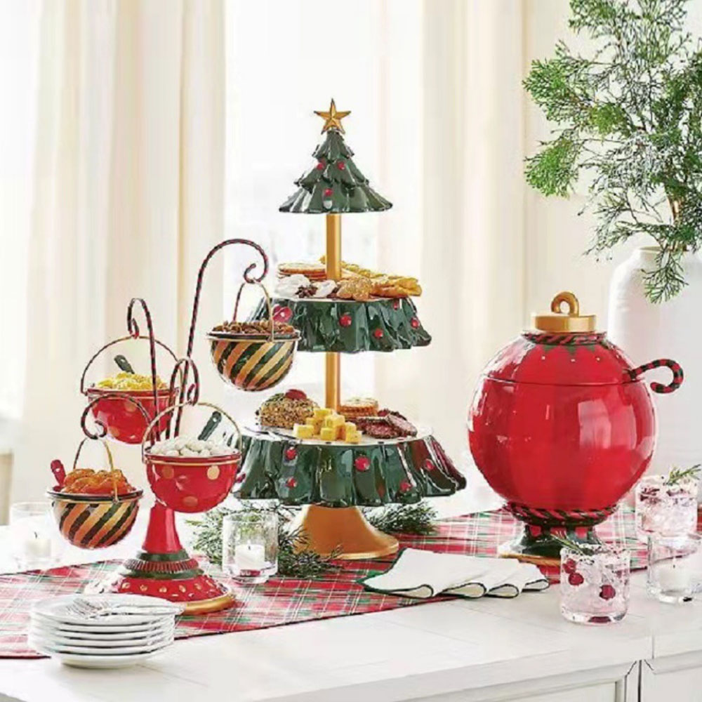 Food City Snacks - Assiette à Dessert arbre de noël,