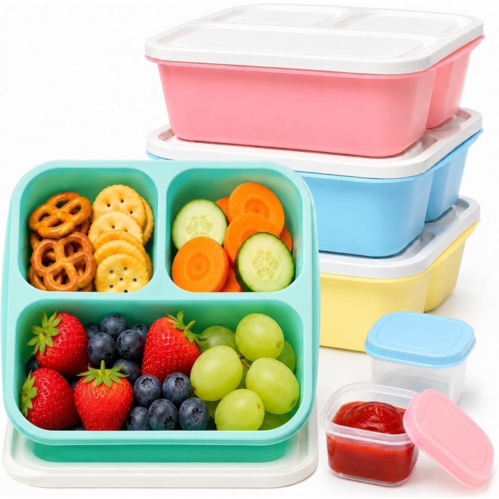 Food Snacks Healthy - Boîte à bento à 3 compartiments
