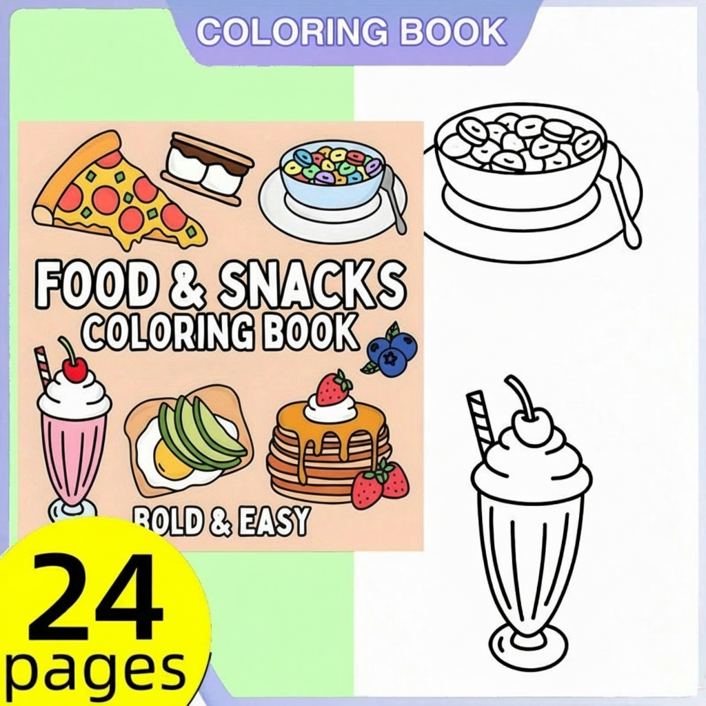 Nouveau livre de coloriage sur - Food Snacks Coloring Book avis et prix