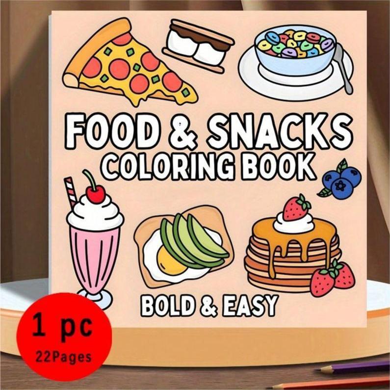 Nouveau livre de coloriage sur - Food Snacks Coloring Book avis et prix