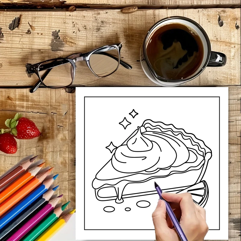 Livre de coloriage pour adulte - Food Snacks Coloring Book avis et prix