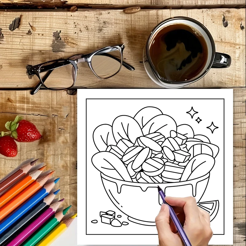 Livre de coloriage pour adulte - Food Snacks Coloring Book avis et prix