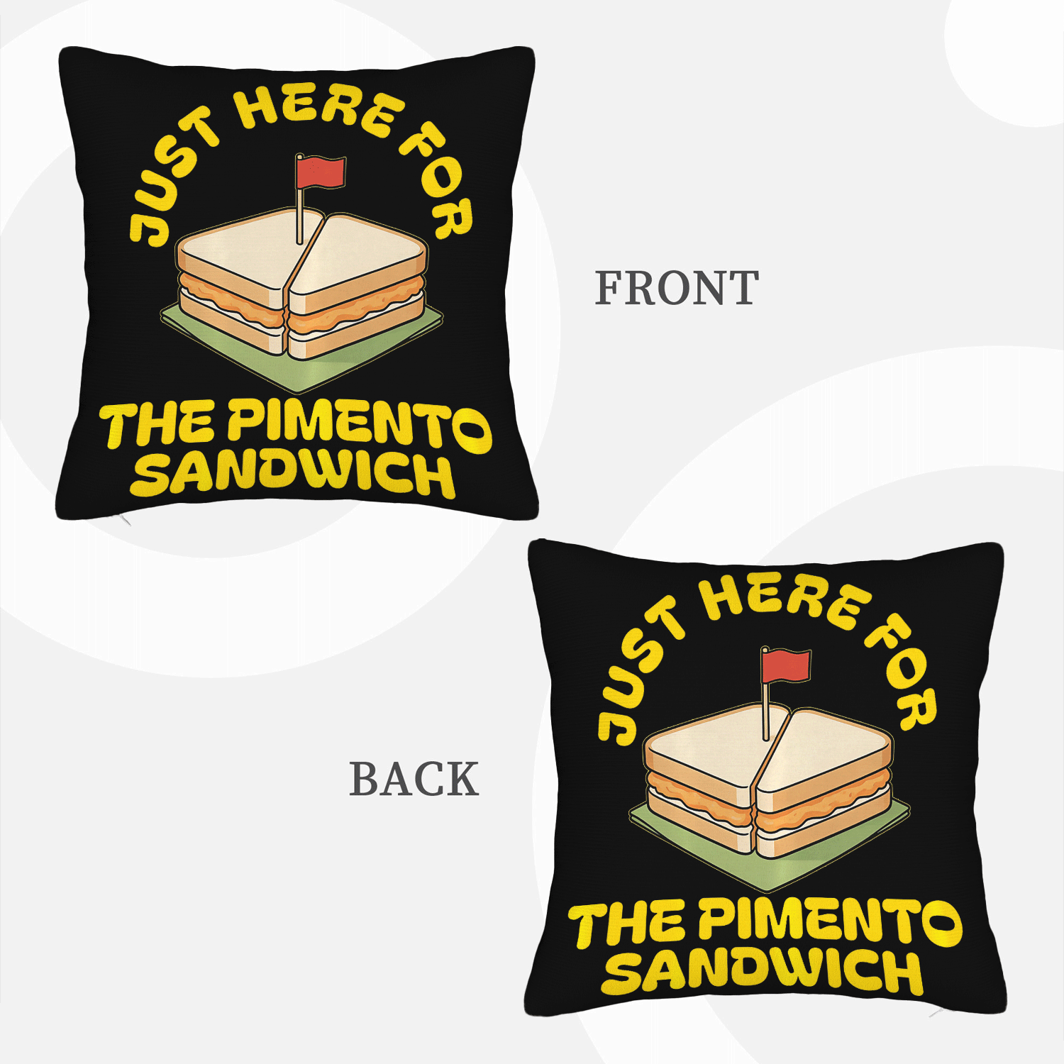 Housse de coussin « Just Here  - Food Snacks Quotes avis et prix