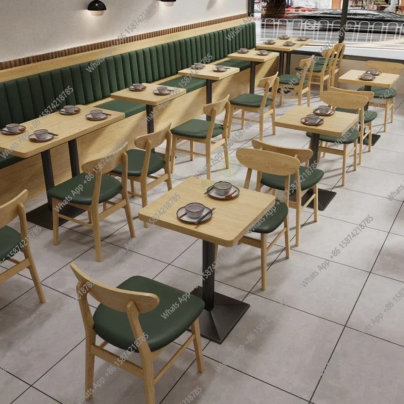 Tables et chaises en bois mass - Food City Snacks avis et prix