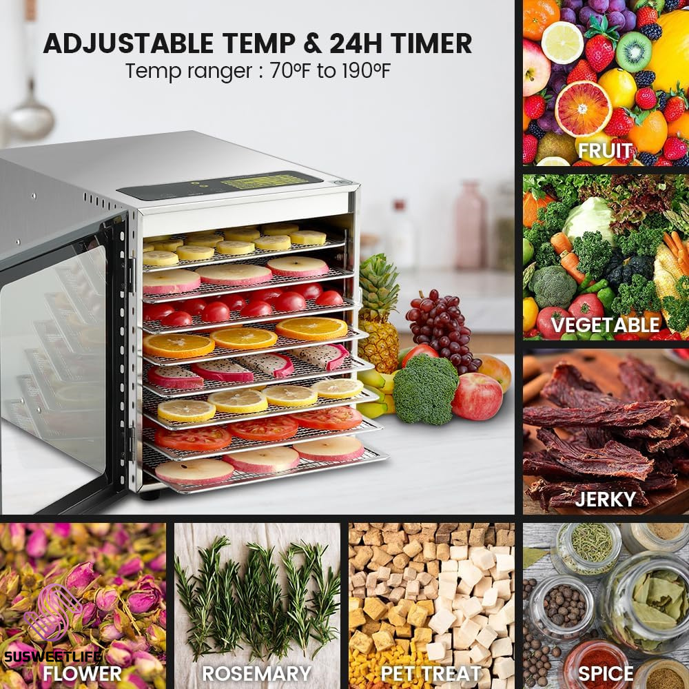 Déshydrateur alimentaire à 8 p - Food Snacks Healthy avis et prix