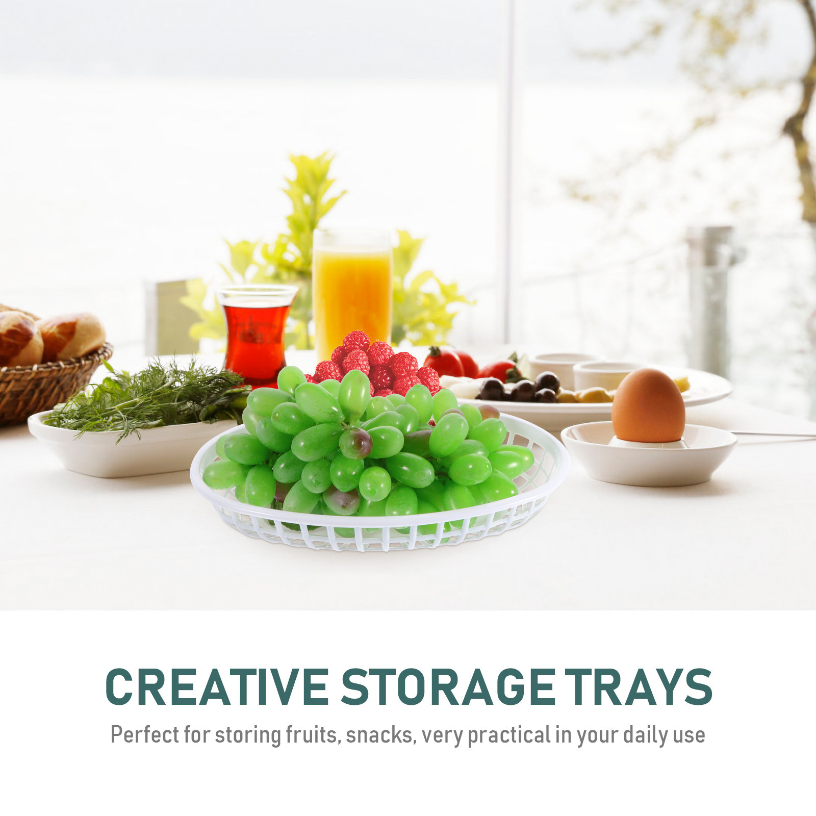 Lot de 4 plateaux à collation  - Food Snacks Healthy avis et prix