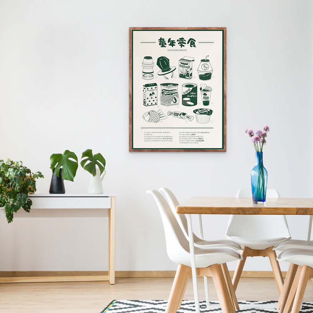 Affiche de cuisine moderne de  - Food Snacks Quotes avis et prix