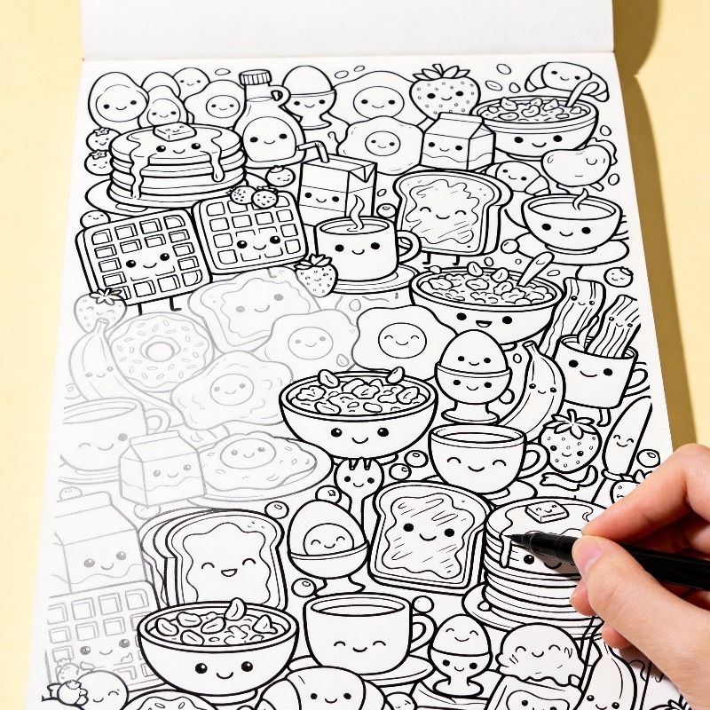 Livre de coloriage pour adulte - Food Snacks Coloring Book avis et prix