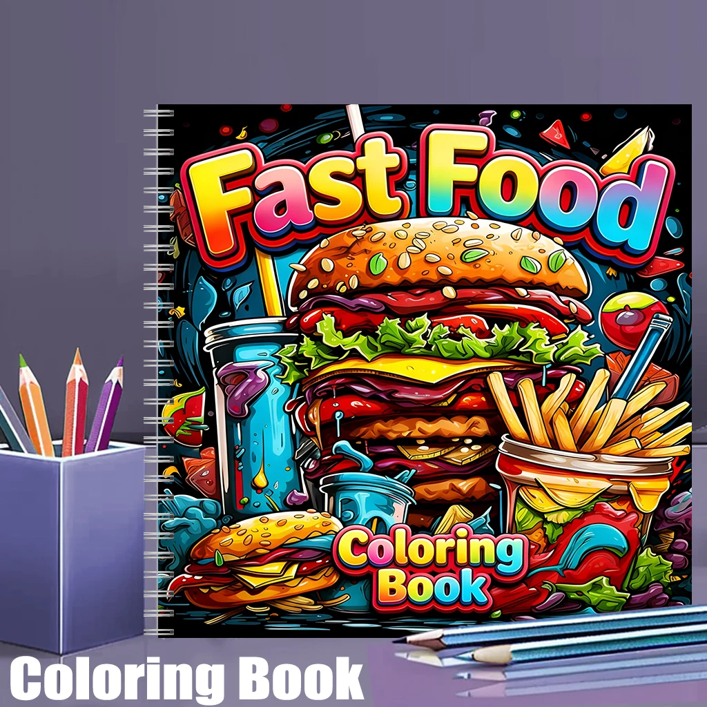 Livre de coloriage pour adulte - Food Snacks Coloring Book avis et prix
