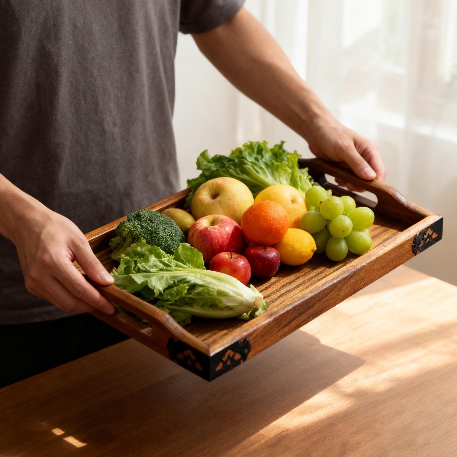 Plateau de service en bois ave - Food Platter Snacks avis et prix